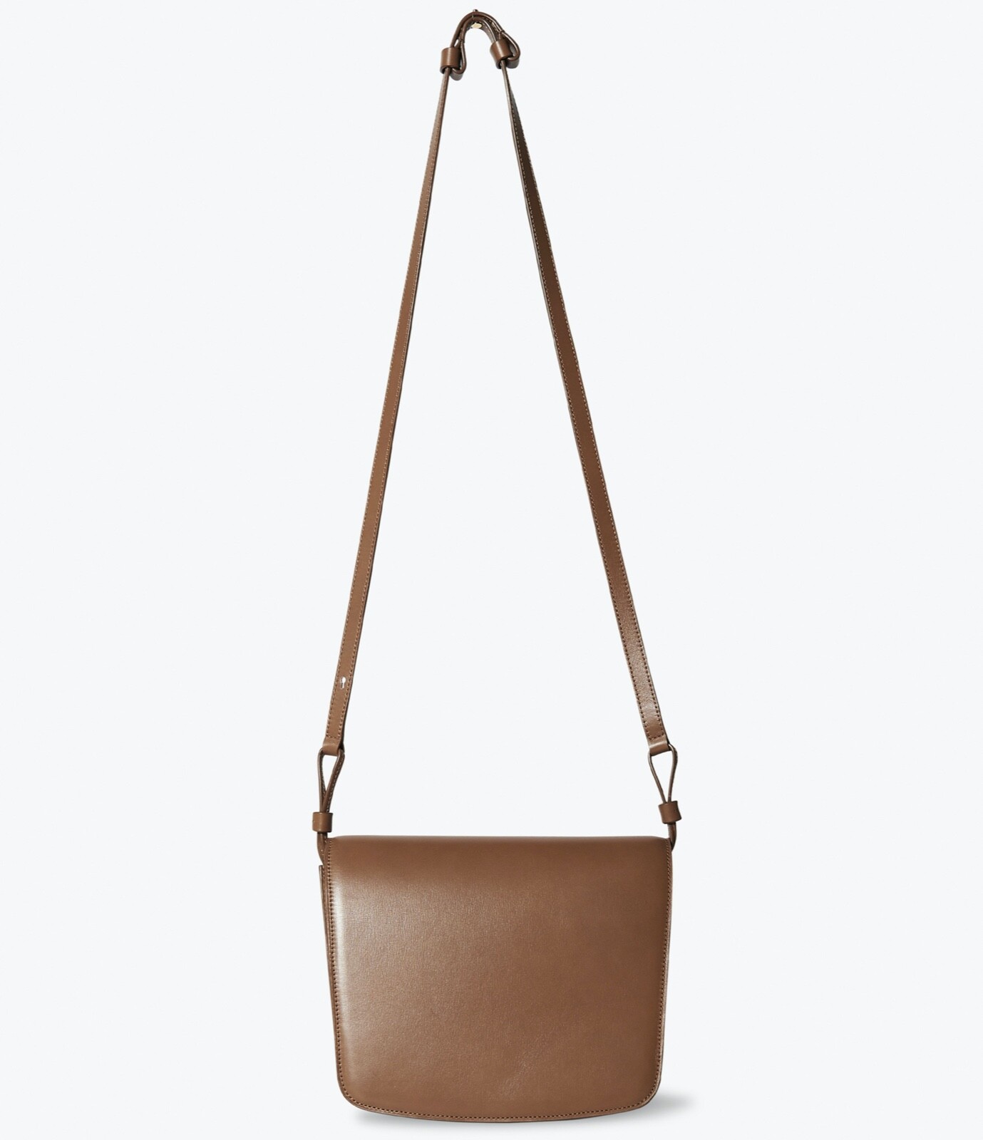 THE ROW Large Julien Leather Bag in Mink Light Brown