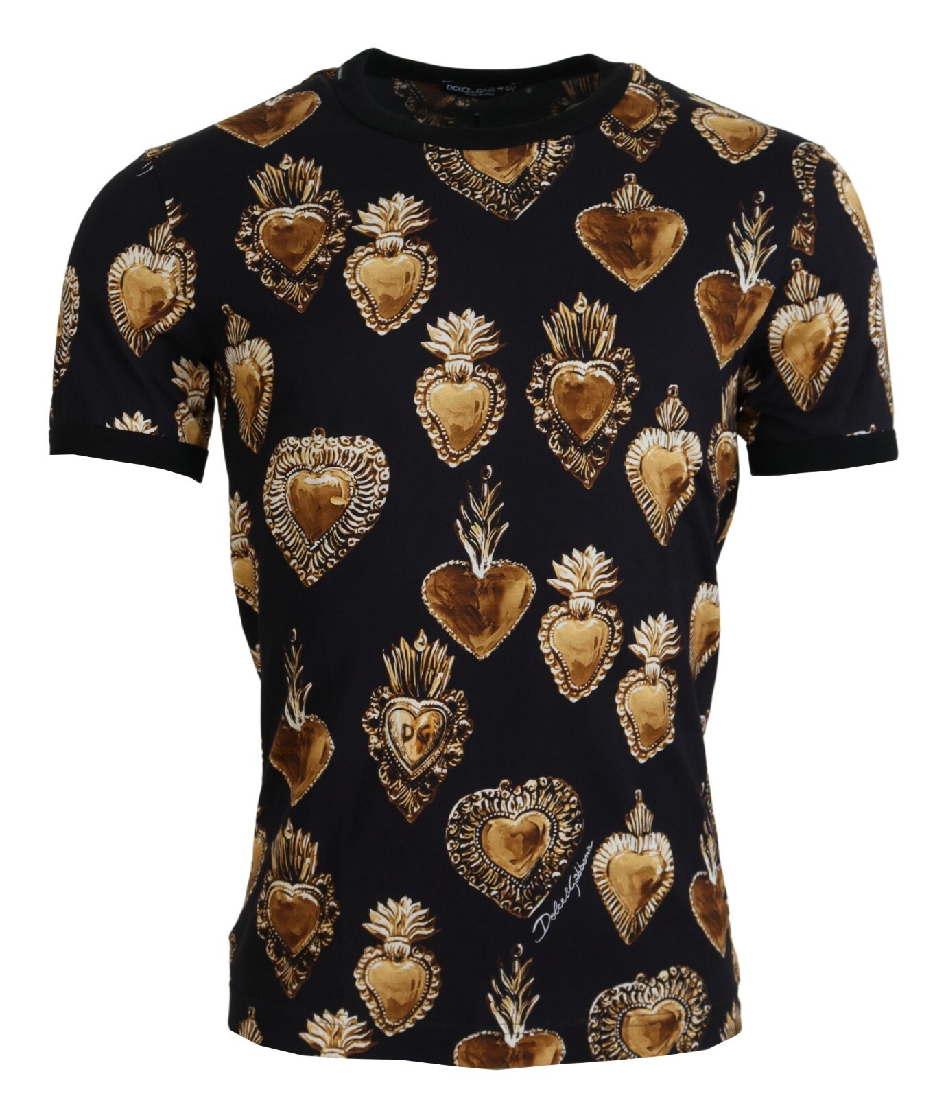 

Футболка DOLCE - GABBANA Черная Sacred Heart с короткими рукавами IT46/US36/ Рекомендуемая розничная цена 520 долларов США, Черный