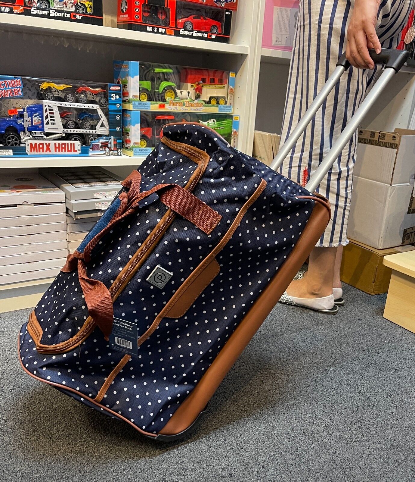 20” Rolling Wheeled Duffel Bag Carry on Trolley Bag Travel