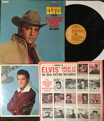 ELVIS PRESLEY Flaming Star - 1968 First Press RCA LP w/ Rare Photo - M IN SHRINK