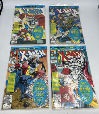 Marvel X-Men X-Cutioner's Song Lot Of 4 Issues! All Unopened with Cards! Vintage