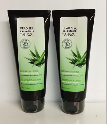 2-Pack Dead Sea Essentials ~ Aloe Vera Salt Scrub w/ Minerals & Natural Extracts