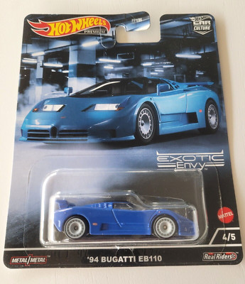 Hot wheels '94 Bugatti EB110 Blue #4 4/5 2022 Car Culture: Exotic Envy 4/5