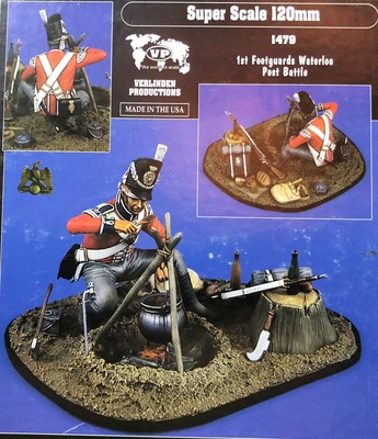 1/16 120MM RESIN FIGURE VERLINDEN 1479 1ST FOOT GUARDS WATERLOO 1815. NEW.