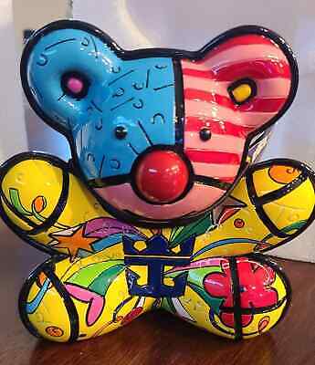 ROMERO BRITTO 'Royal Caribbean Bear', 2010 Pop Sculpture Teddy Bear Figurine NEW