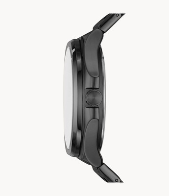 Pre-owned Fossil - Evanston Automatic Black Stainless Steel Multifunction Watch \ Rrp£224