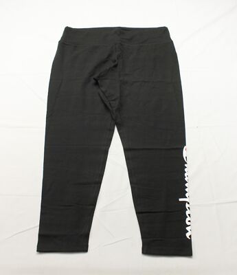Champion Women's Plus Authentic 7/8 Classic Logo Leggings WR4 Black Size 2X NWT