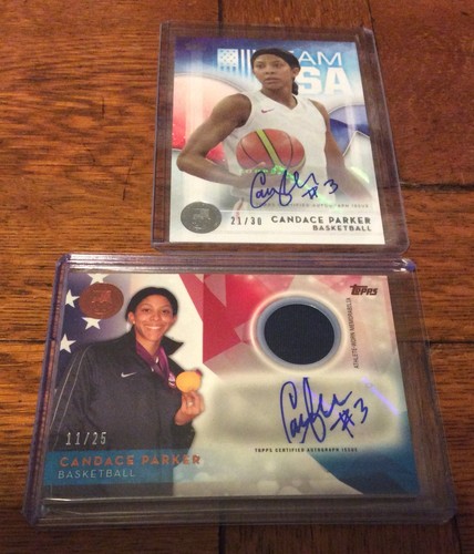 2016 Topps Olympic Team USA -  CANDACE PARKER Silver Autograph #21/30 Auto