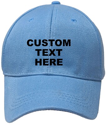 Personalized Text Embroidered Unisex Baseball Cap, Adjustable Hat, Custom Text