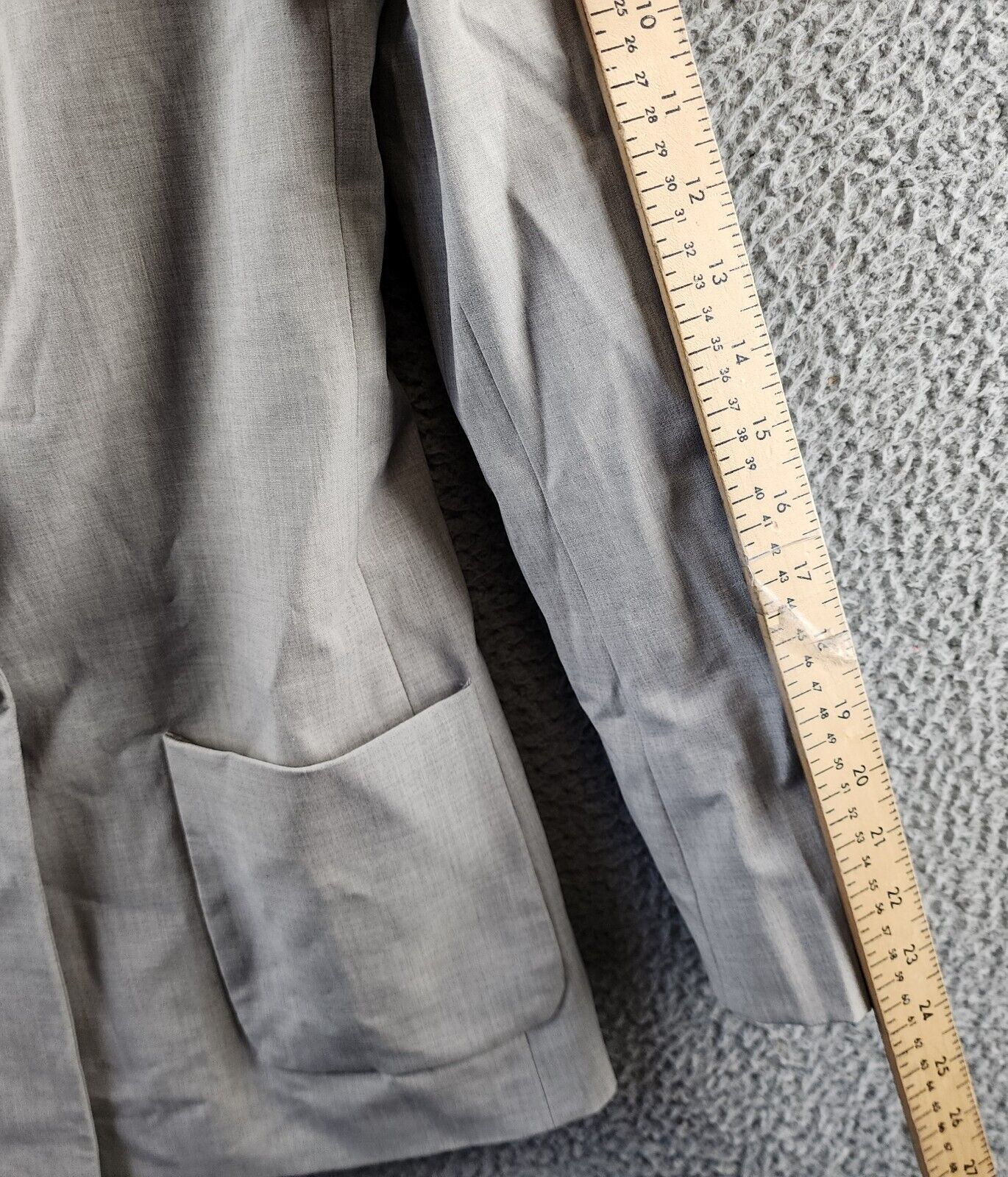 SER.O.YA Natasha Wool Blend Blazer Women's XS Silver Side Pockets Long Sleeves - Picture 10 of 14