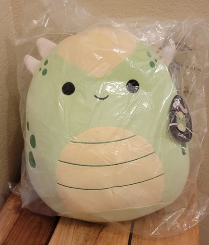 RARE Squishmallow Black Tag, Select Series - 12 in DeRay Green Ankylosaurus NIP