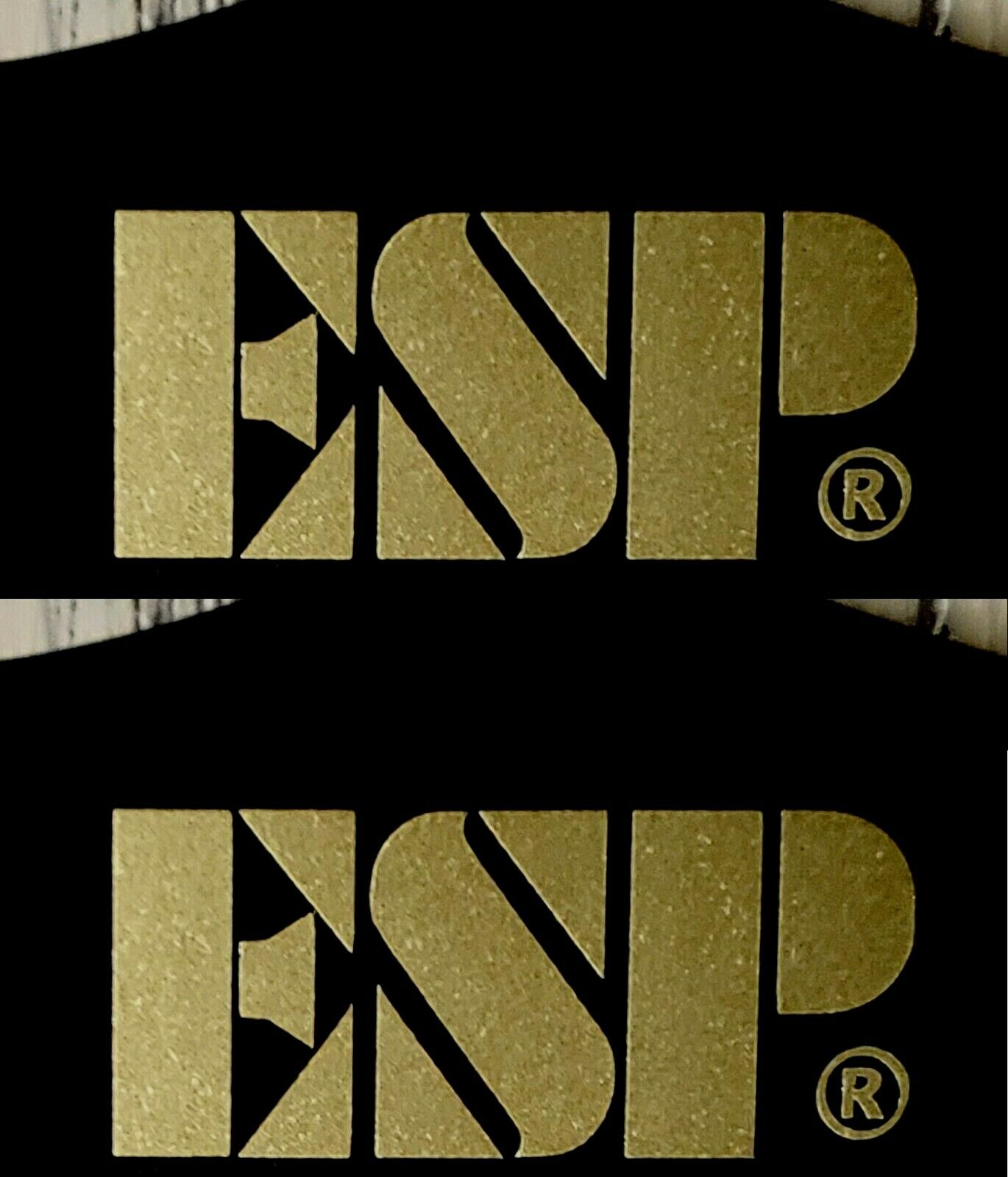 ESP Guitar Headstock Logo, Die-Cut Vinyl, Metallic Gold ESP Guitar Headstock Logo, Die-Cut Vinyl, Metallic Gold