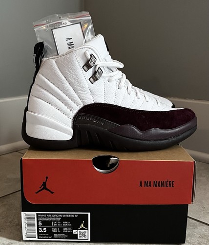 Size 5 - Jordan 12 Retro SP x A Ma Maniere Mid White W new