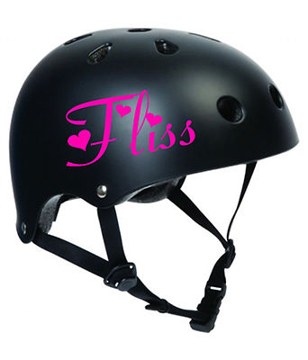 2 x Personalised Name Stickers for Bike Helmets Ravie Font Vinyl Decal BMX Kids