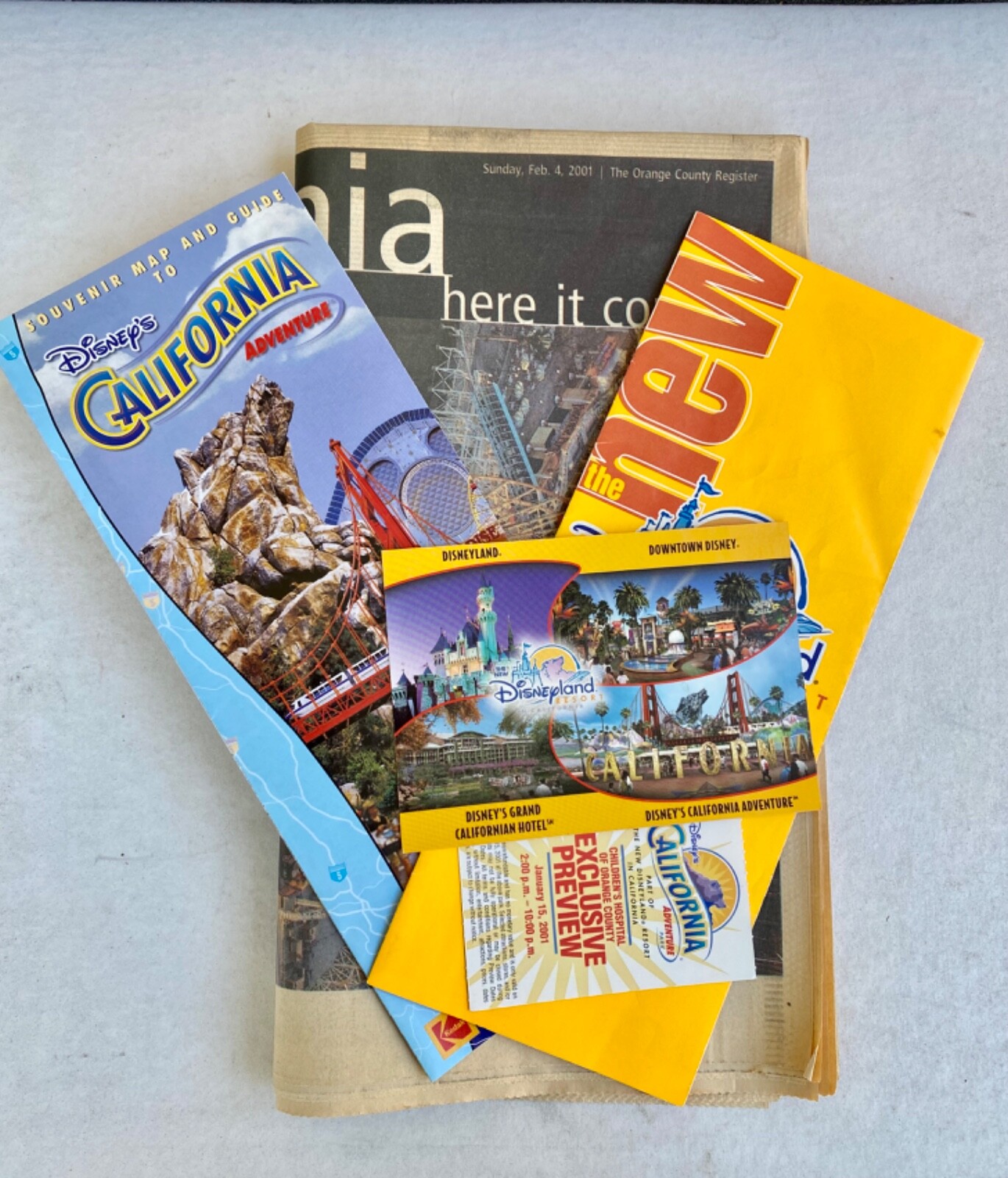 Disney California Adventure Grand Opening 2001 Map