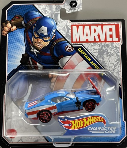 キャプテンアメリカ ホットウィール 2019 Marvel Hot Wheels Character Cars - Captain America New