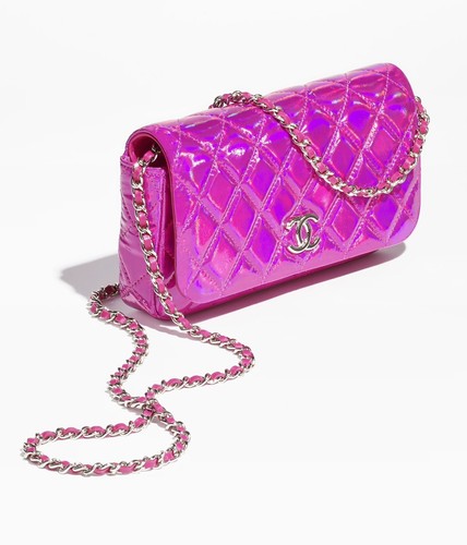 CHANEL - CHANEL シャネルFINE JEWELRY USB＆ポストカード Chanel Zipped Key Holder Case 22K Pink Quilted Caviar Light