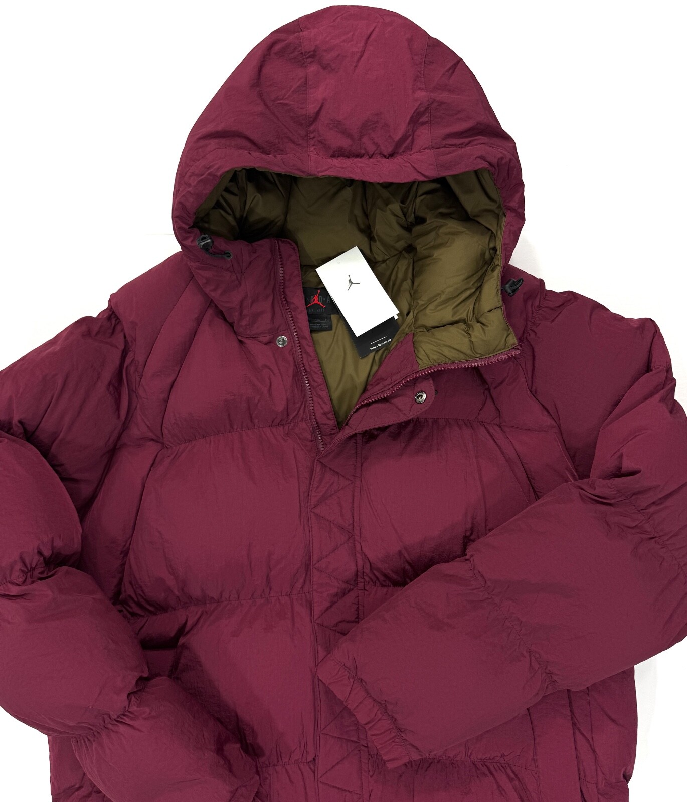 Nike Jordan バーガンディ ジャケット AIR JORDAN 5 Sneaker Embroidered Logo Full Zip Training