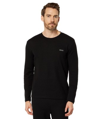 

Мужские рубашки и топы Футболка BOSS с длинным рукавом вафельного цвета