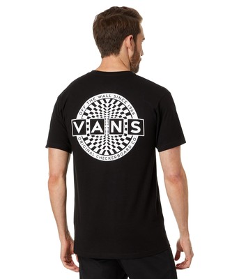 Мужские рубашки и топы Vans Warped Checkerboard Logo Футболка с короткими рукавами