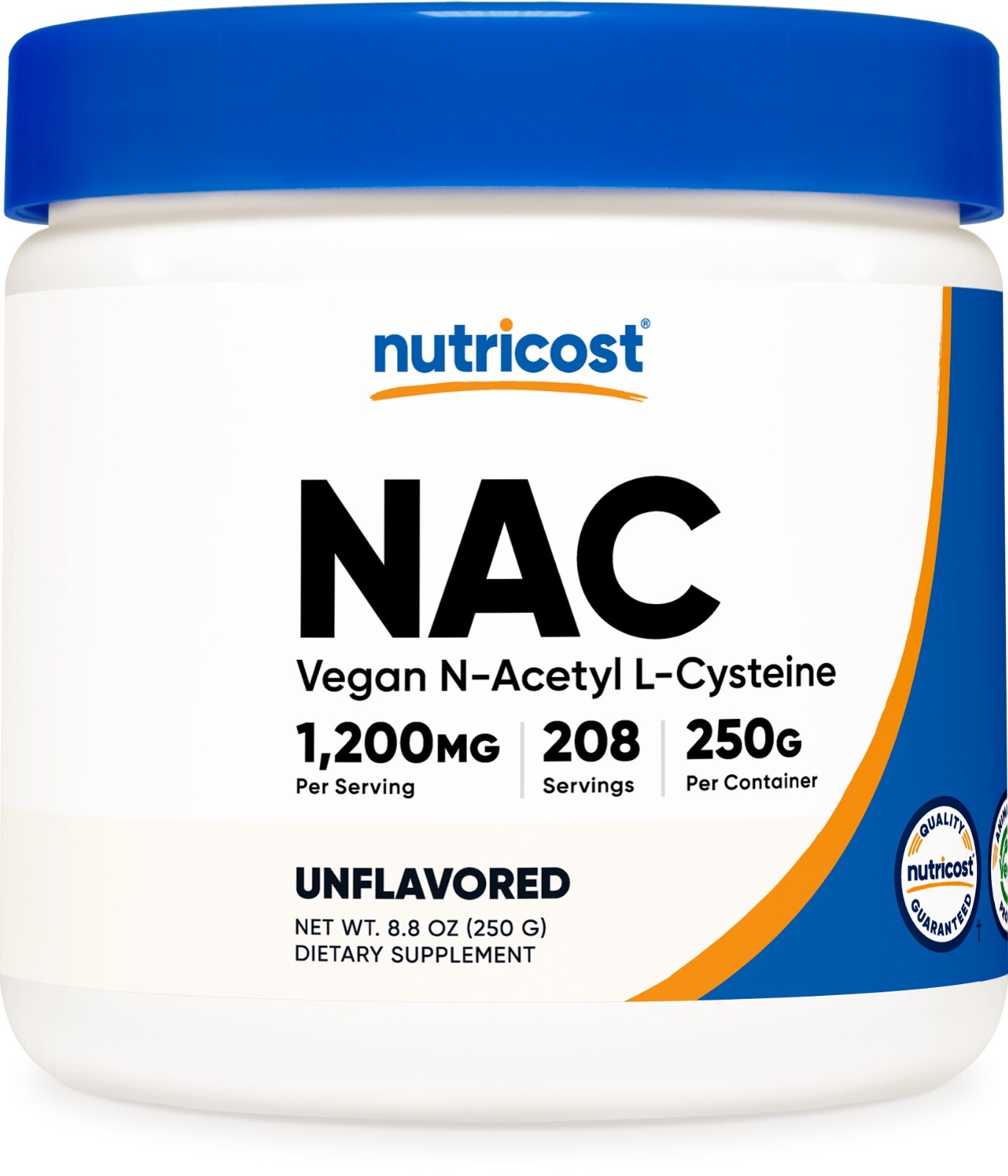 Nutricost N-ацетилцистеин (NAC) порошок 250 грамм - веганский NAC