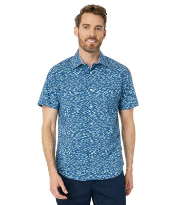 

Мужские рубашки и топы Nautica Navtech Trim Fit с коротким рукавом и принтом