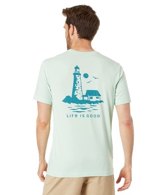 

Мужская одежда Life is Good Футболка Crusher-Lite с короткими рукавами Lighthouse Sea