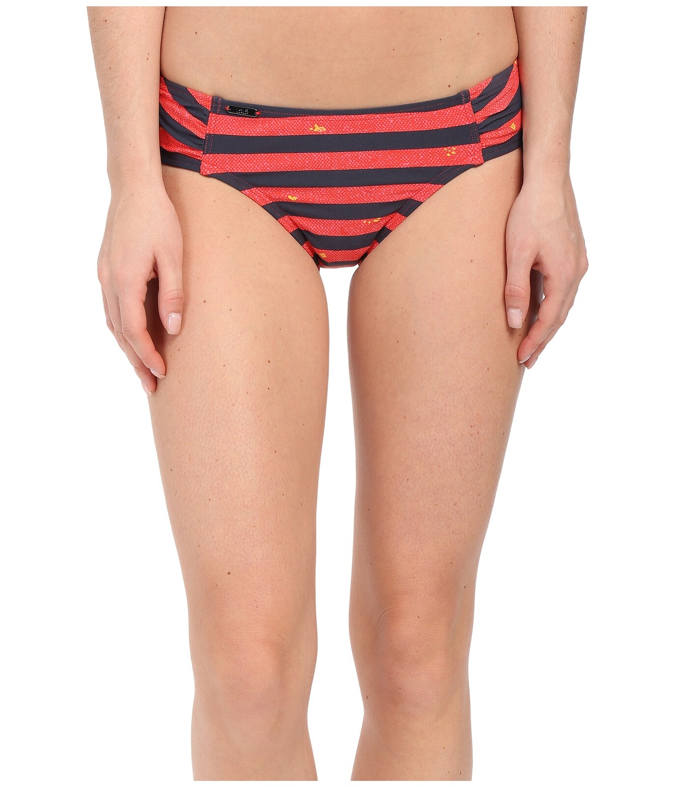 Lole Carribean Womens Bikini Bottoms Blue Nights Textured Stripe Size Large
