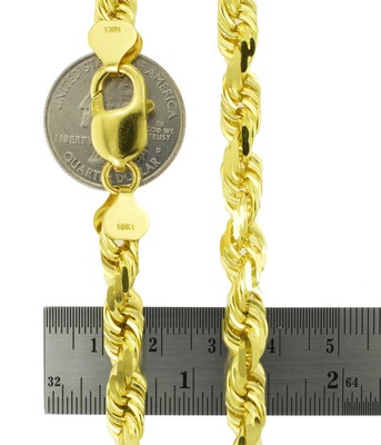 NURAGOLD 10K YELLOW GOLD 9MM ROPE DIAMOND CUT ITALIAN CHAIN BRACELET MENS THICK WIDE 9"