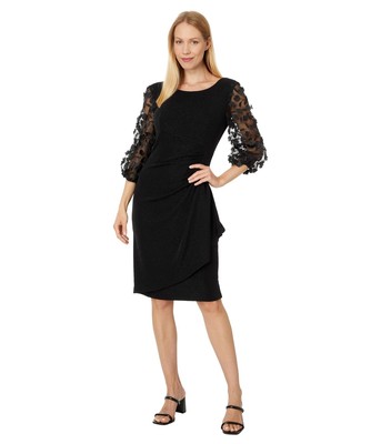 Женские платья Alex Evenings Короткое платье-футляр из металлического трикотажа