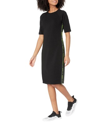 Женские платья DKNY Облегающее платье с коротким рукавом и лентой с логотипом