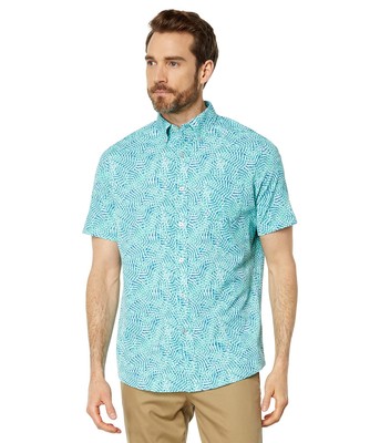 Мужская одежда Southern Tide Intercoastal Vibin Palm Sport Shirt с короткими рукавами