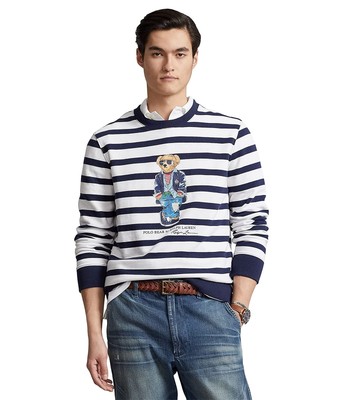

Мужская одежда Polo Ralph Lauren Polo Bear Полосатая флисовая толстовка