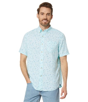 

Мужские рубашки и топы Southern Tide с коротким рукавом и парусным спортом с морским пейзажем