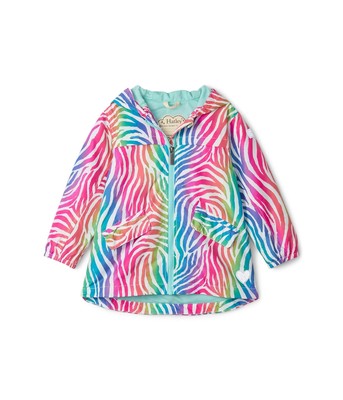 Дождевик из микрофибры Hatley Kids Rainbow Zebra (для малышей / Маленьких детей / больших детей)