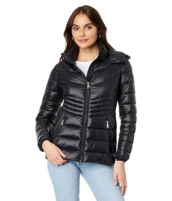 Женские пальто и верхняя одежда DKNY Короткая упаковываемая куртка с капюшоном