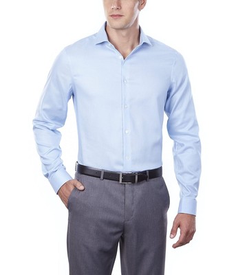 

Мужская классическая рубашка приталенного кроя Calvin Klein, однотонная, эластичная, без железа