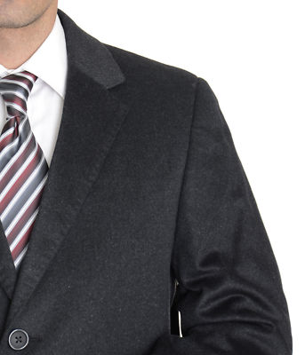 Pre-owned Kenneth Cole , Mens 100 % Cashmere Top Coat, Butter Soft, Quilted Lining, $875 In Blacks