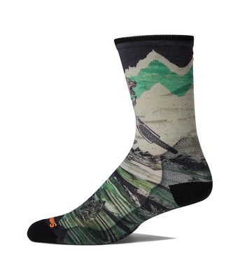 

Мужские носки Smartwool Bike Zero Cushion Носки Crew с принтом волка