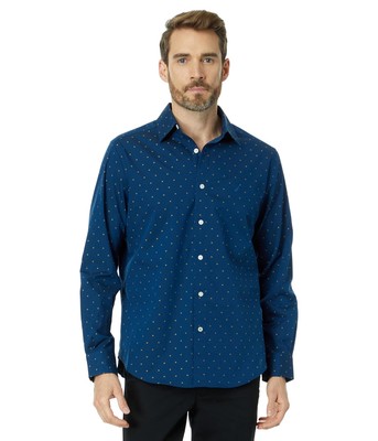 Мужские рубашки и топы Nautica с устойчивым к морщинам принтом Wear To Work Shirt