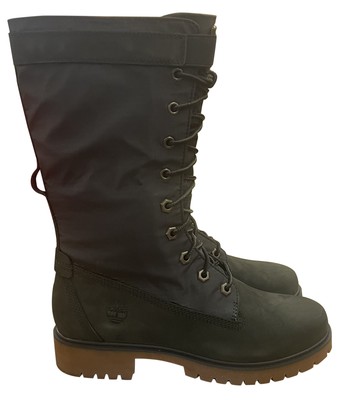 

Женские непромокаемые ботинки Timberland Jayne из темно-зеленого нубука, Зеленый