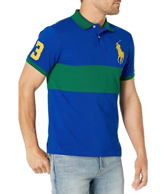 Мужская одежда Polo Ralph Lauren Custom Slim Fit Big Pony Mesh Shirt Polo