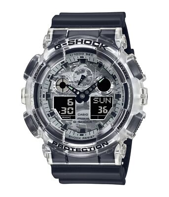 Casio G-Shock Men's GA100SKC-1A Black/Clear Analog-Digital Watch