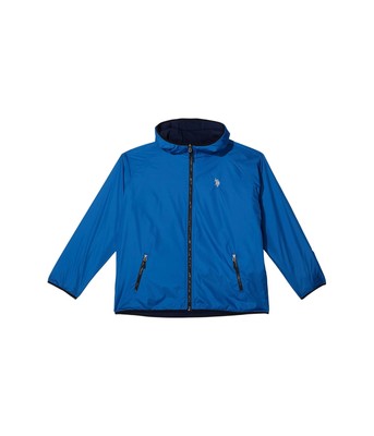 Мужская одежда US POLO ASSN. Двусторонняя флисовая толстовка с капюшоном Big & Tall