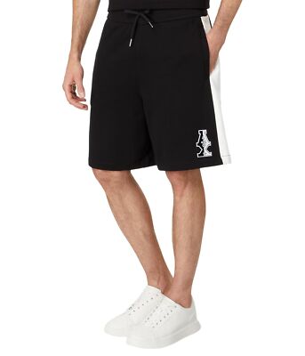 Мужские брюки Armani Exchange с многослойным логотипом Хлопчатобумажные французские махровые шорты