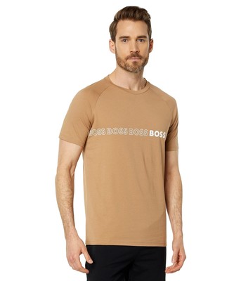 

Мужские рубашки и топы BOSS Slim Fit Футболка с коротким рукавом и повторяющимся логотипом