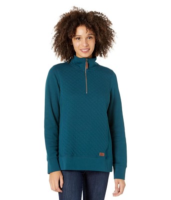 

Женская одежда Стеганый свитшот LLBean на молнии 1/4 Пуловер с длинным рукавом