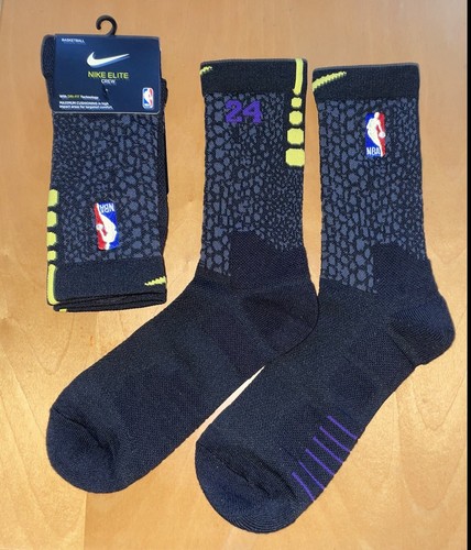 🔥Nike KOBE Lakers BLACK MAMBA CITY EDITION Elite Crew Socks 🔥Nike KOBE Lakers BLACK MAMBA CITY EDITION Elite Crew Socks
