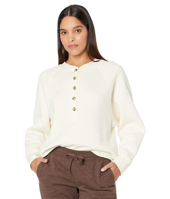 Женские худи и свитшоты Madewell MWL Betterterry Henley Sweatshirt