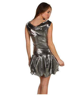 Pre-owned Vivienne Westwood Brand  Red Label Dress Size: Md Free Shipping In Silver Metallic